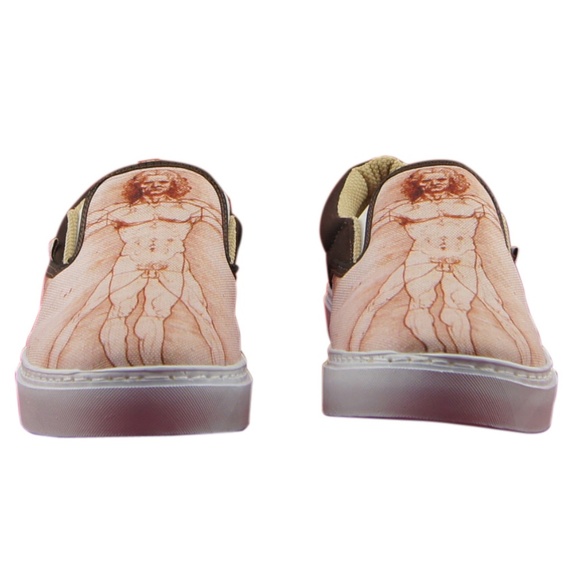 MEN'S PRINTED CANVAS SNEAKERS "DA VINCI VITRUVIAN" - Picture 3 of 5
